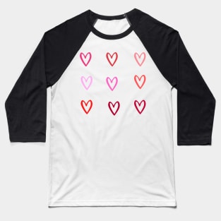 Hearts - Valentine's Day Sticker Pack Baseball T-Shirt